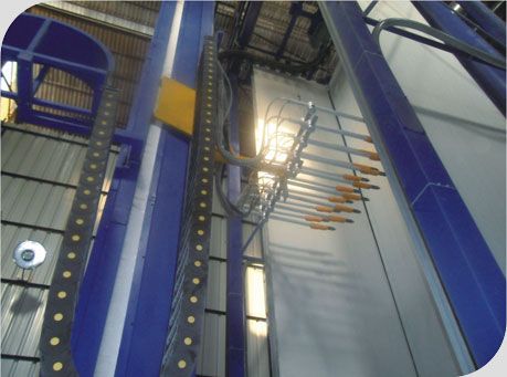 U型立式粉末噴房